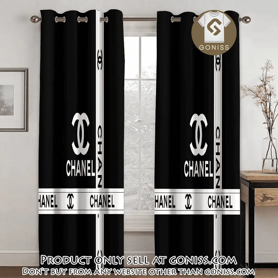 Chanel black premium window curtains hot  luxury curtain wc109 gn0616684